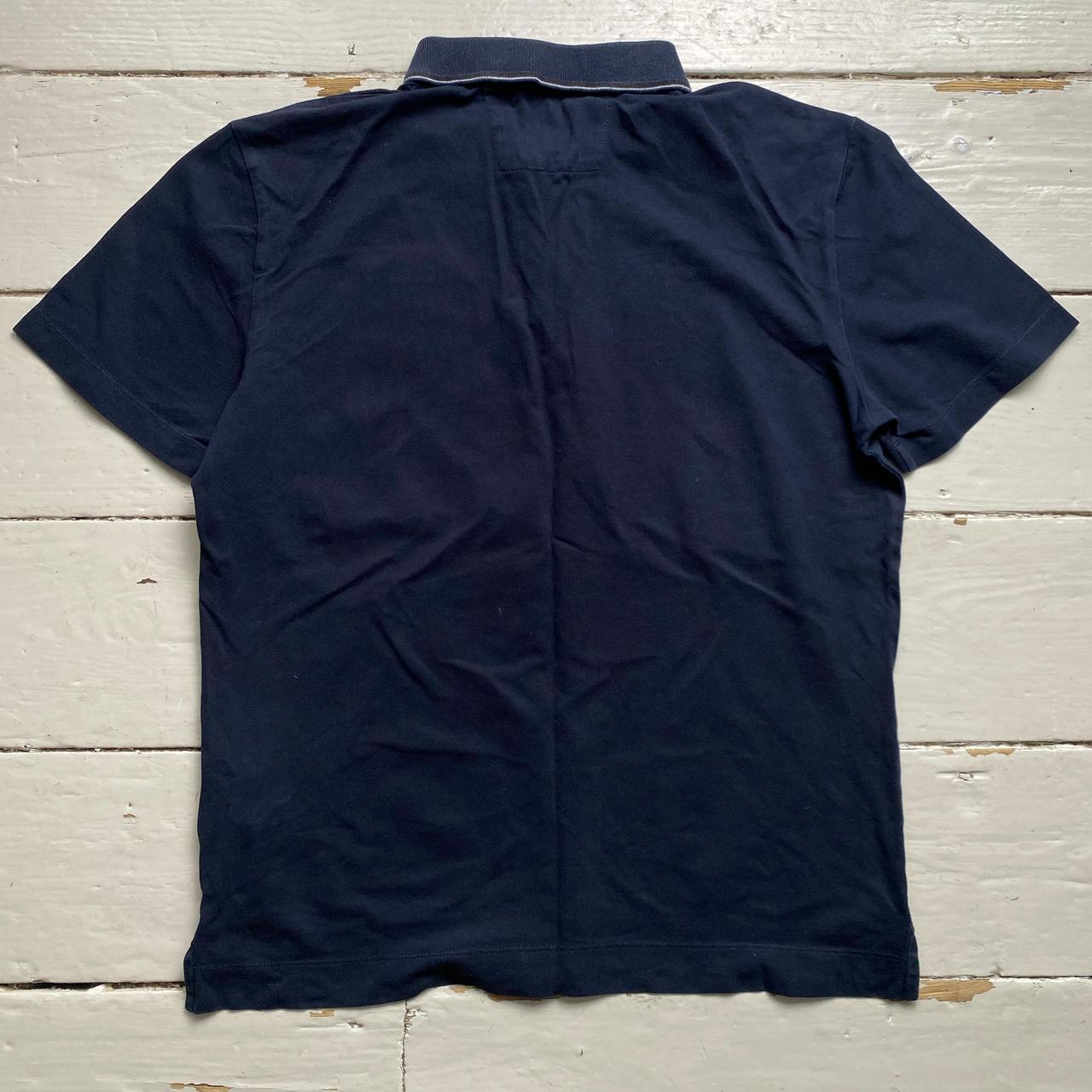 CP Company Slim Fit Navy and White Polo Shirt