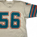 Miami Dolphins NFL 90’s Vintage Cream Orange and Turquoise Jersey (XL)