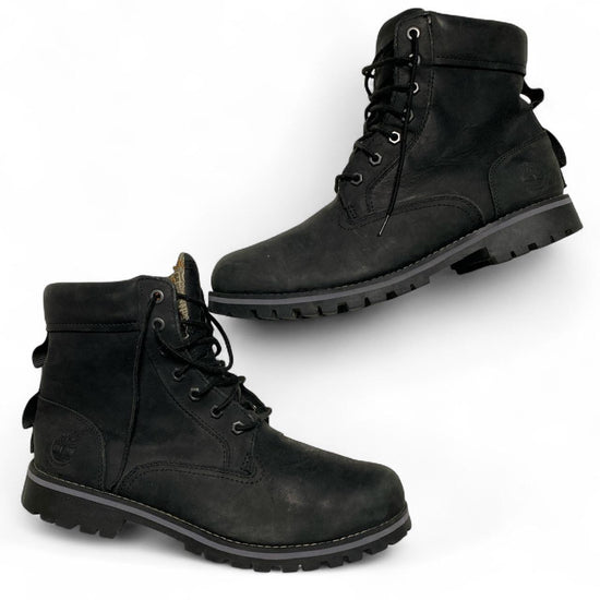 Timberland Black High Top Nubuck Leather Boots
