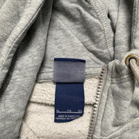 Nike Grey and White Swoosh Zip Hoodie (XL)