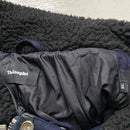 The Kooples Navy Sherpa Trim Black Puffer Coat (XL)
