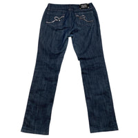 Rocawear Vintage Navy Patent Black R’s Flared Womens Jeans (30W)