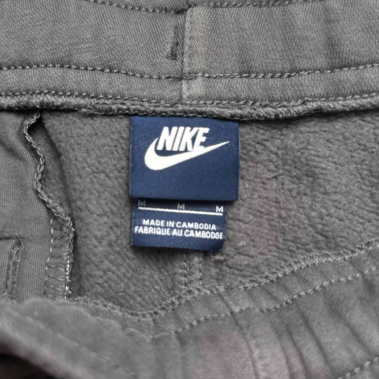 Nike Club Contrast Stitch Grey and Red Joggers (M)