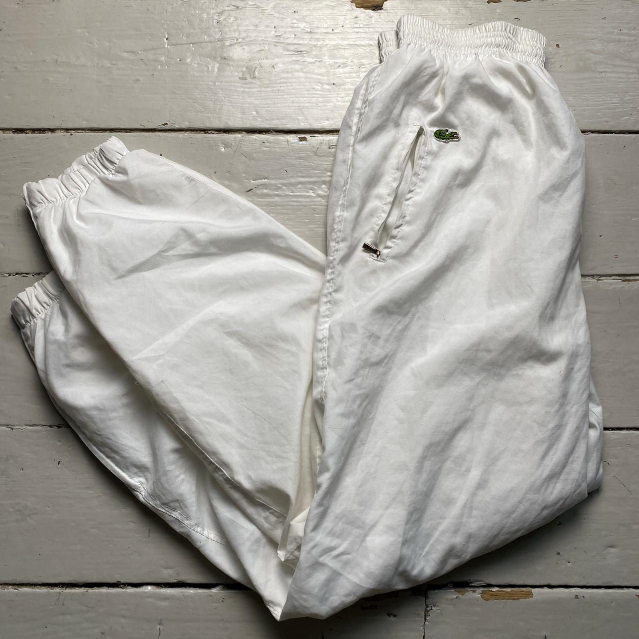 Lacoste Vintage White Shell Trackpant Bottoms