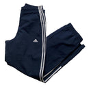 Adidas Navy and White Shell Trackpant Bottoms (S)