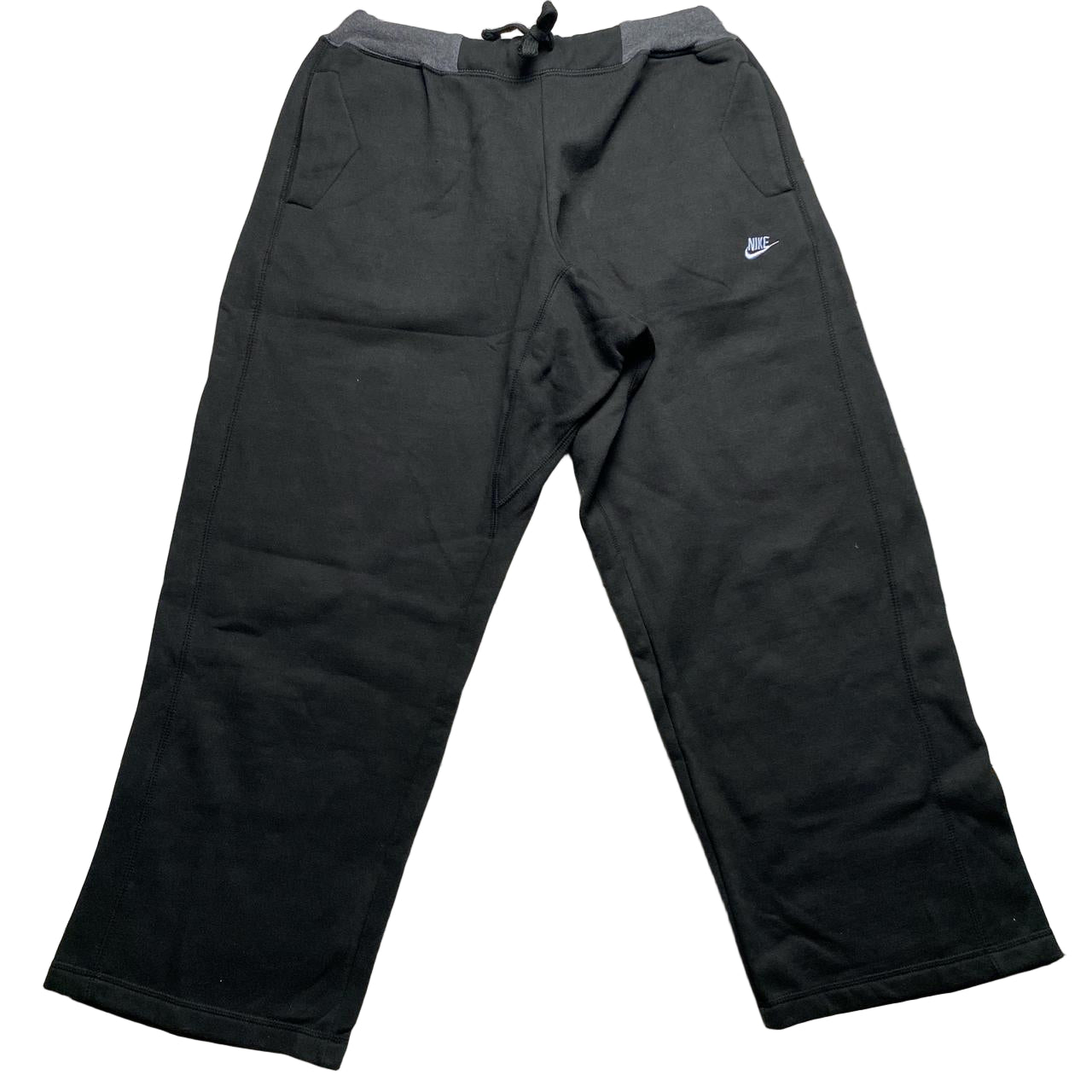 Nike Baggy Vintage Black Grey and Light Blue Joggers (L)