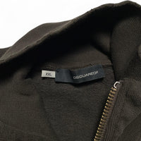 Dsquared Vintage Brown and Cream Zip Jumper (2XL)