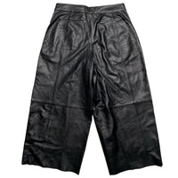 Allsaints Leather Wide Leg Trouser 3/4 Shorts (12)