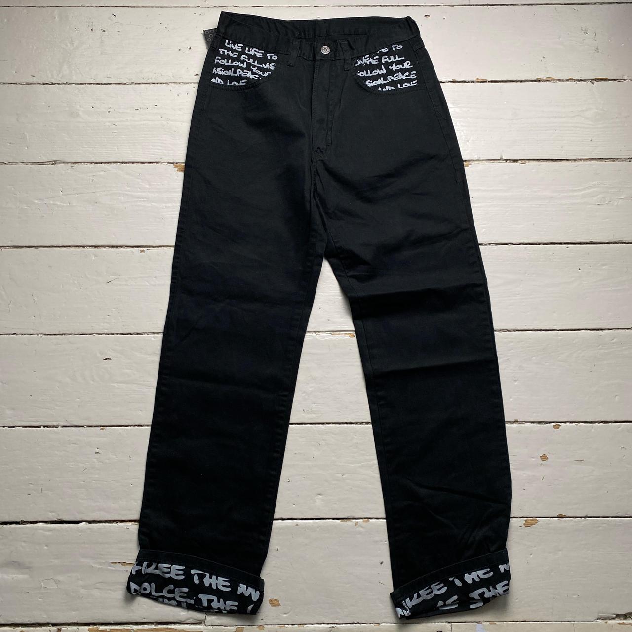 Criminal Damage Graffiti Black and Grey Jeans