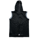 Adidas Vintage Barbed Wire Predator Football Black and Grey Hooded Vest (XS)