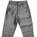 MECCA USA Vintage Baggy 90’s Y2K Shiny Metallic Silver Denim Jeans