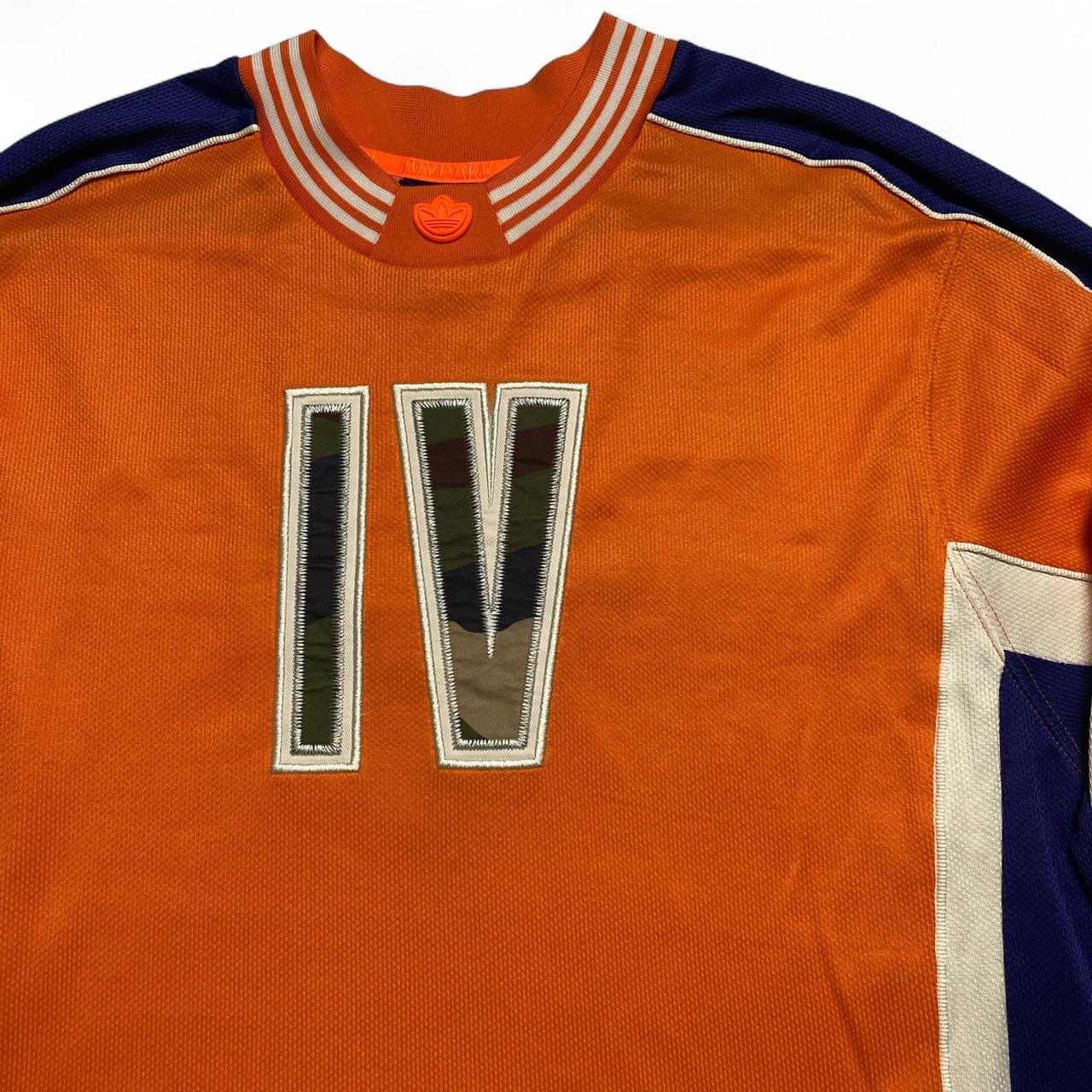 Ivy Park Adidas Originals Orange White and Blue Long Sleeve Jersey T Shirt