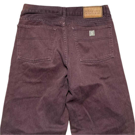 YSL Yves Saint Laurent Brown Baggy Jeans (34W)