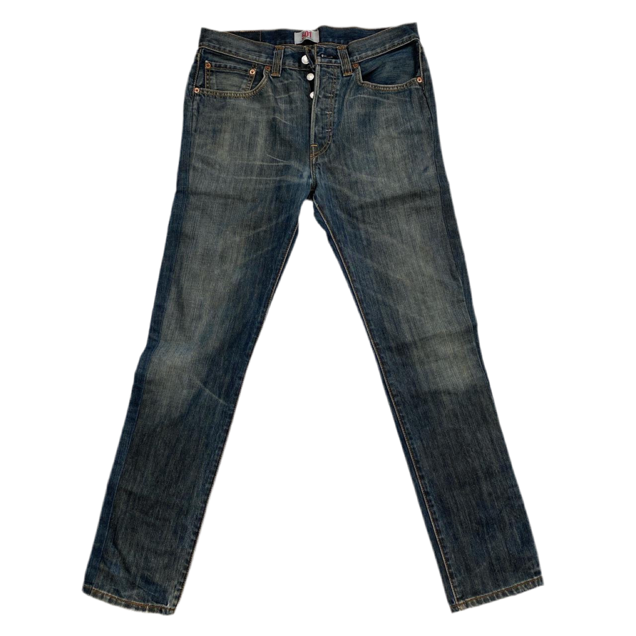 Levis 501 Dark Straight Jeans (32W)