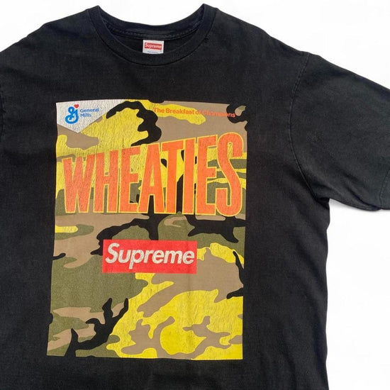 Supreme Wheaties Black Yellow Camouflage T Shirt (L)