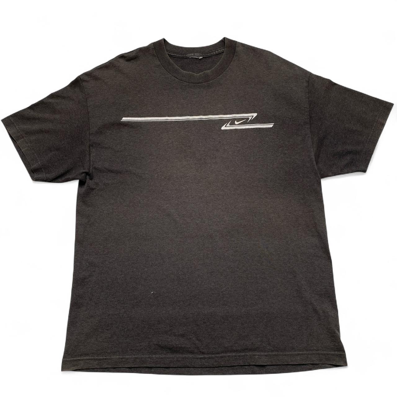 Nike Vintage y2k Grey and White T Shirt (L)