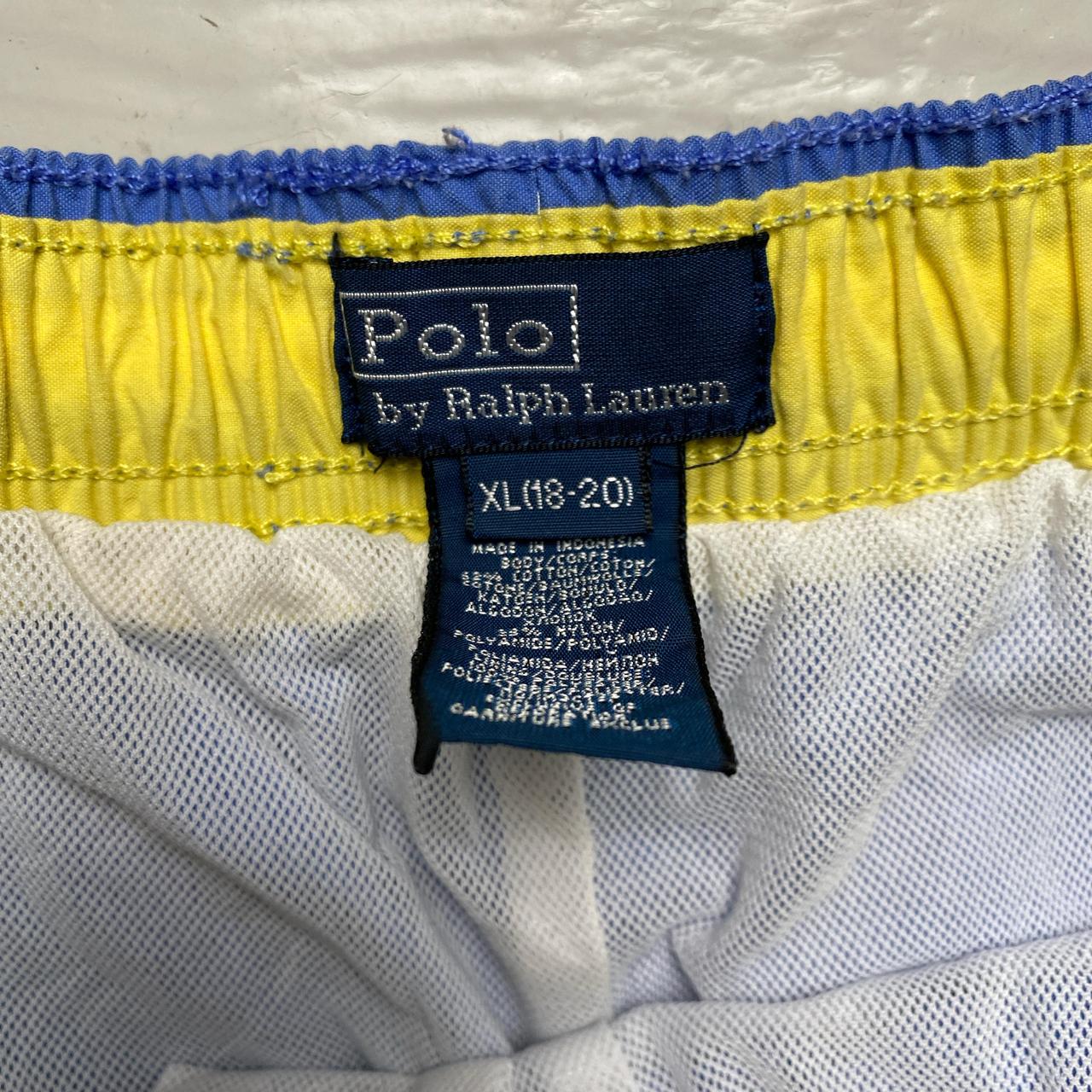 Polo Ralph Lauren Light Baby Blue and Yellow Pony Swim Shorts