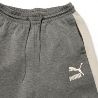 Puma Grey and White Cotton Shorts (M)