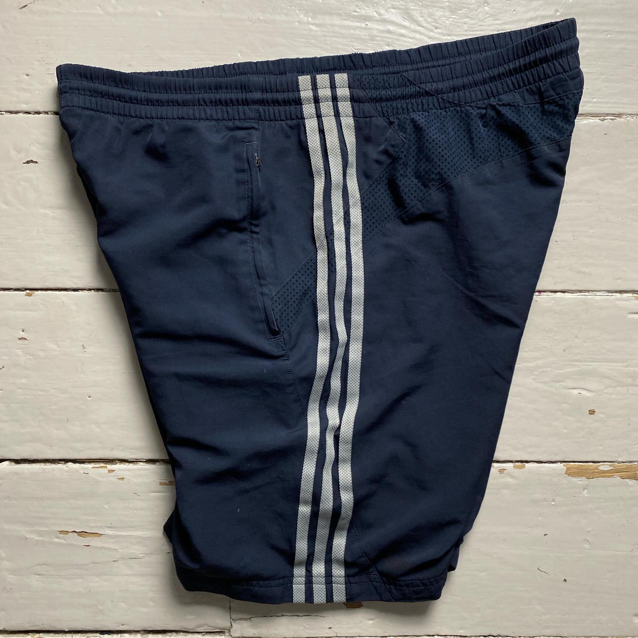 Adidas Vintage Navy and Grey Shell Trackpant Shorts