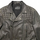 All Saints Black Leather Biker Jacket (L)