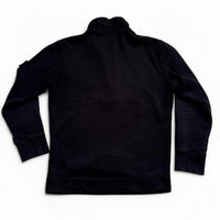 Stone Island Black Quarter Zip and Button Jumper (L)
