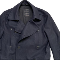 All Saints Navy Duffle Pea Coat (XL)