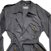 Yves Saint Laurent YSL Vintage Double Breasted Trench Coat Grey (L)