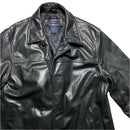 GAP Vintage Black Leather Peacoat (XL)
