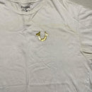 True Religion White and Gold T Shirt (2XL)