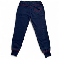 True Religion Navy and Red Contrast Stitch Joggers (M)
