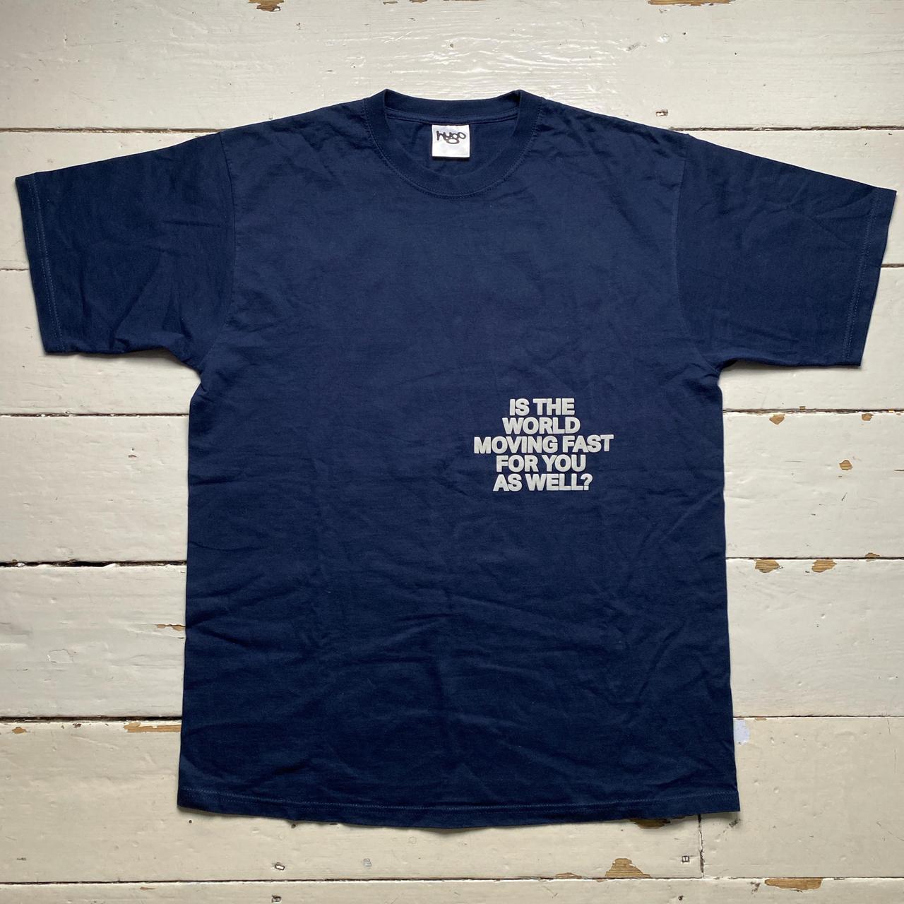 Loyle Carner Hugo Take These Words and Go Forward Navy and White T Shirt
