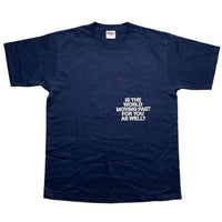 Loyle Carner Hugo Take These Words and Go Forward Navy and White T Shirt (L)