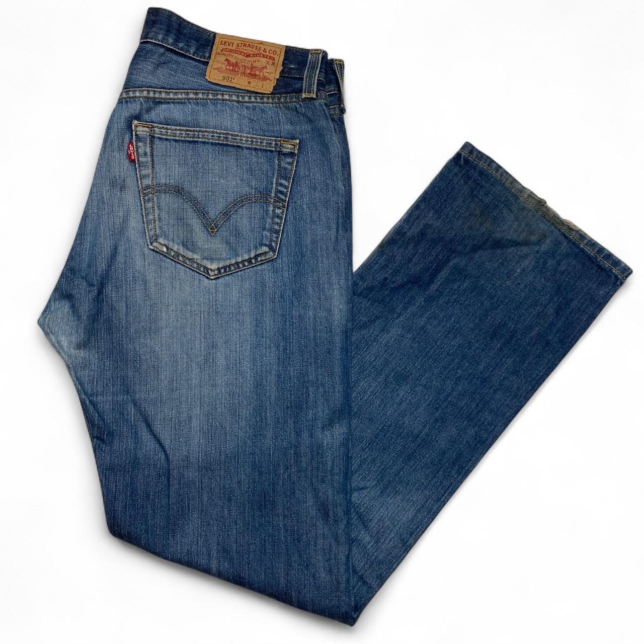 Levi's 501 Vintage Blue Stonewash Baggy Jeans (36W)