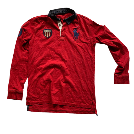 Ralph Lauren USA Red Polo Shirt (L)