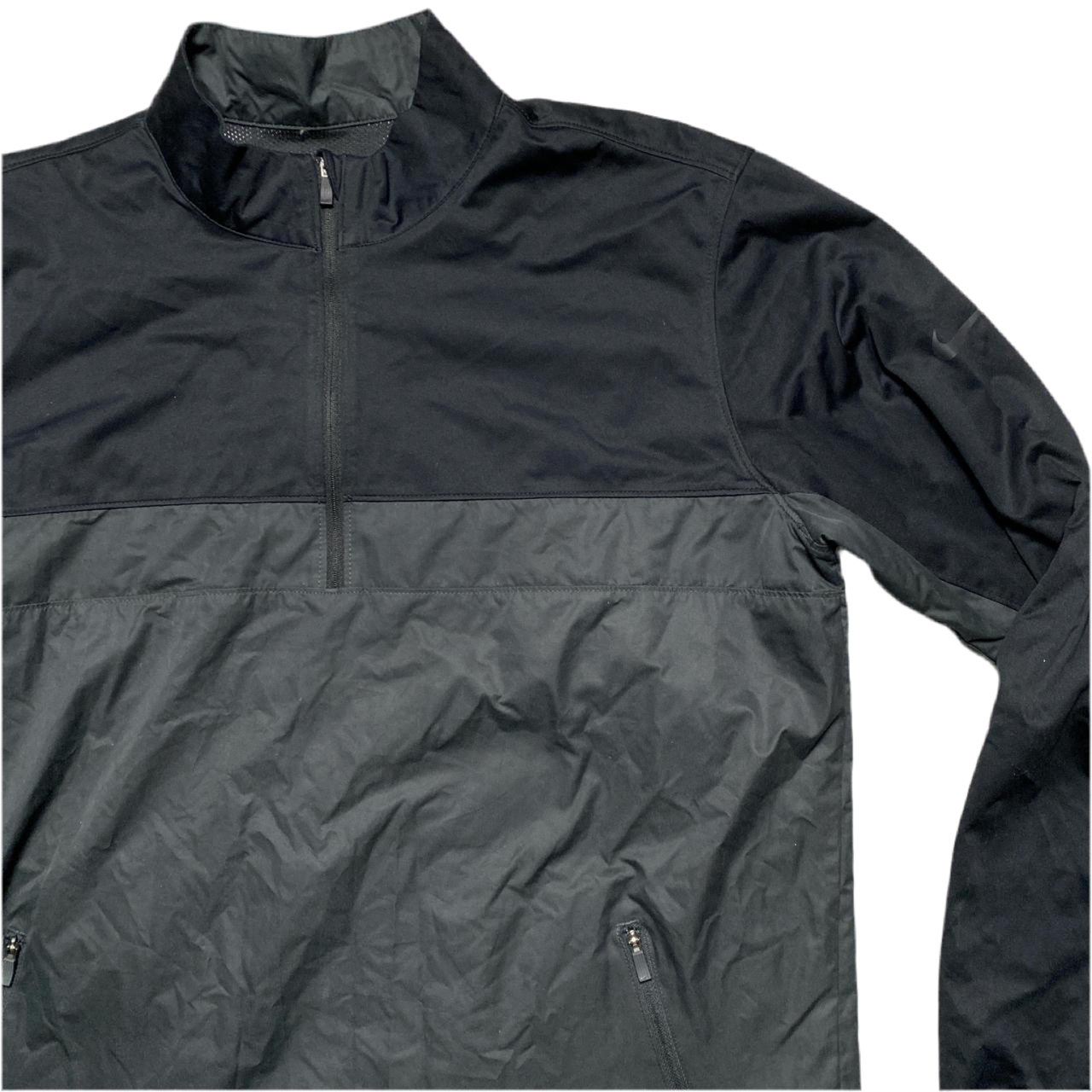 Nike Shield Windbreaker Jacket Black and Grey (M)