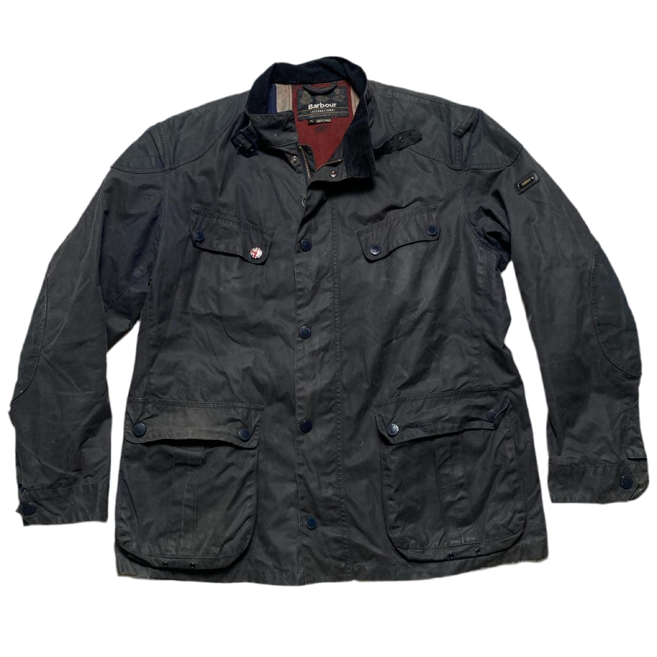 Barbour Navy Simonside Oilskin Jacket (XL)