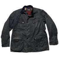 Barbour Navy Simonside Oilskin Jacket (XL)