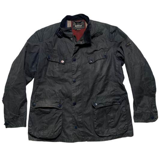 Barbour Navy Simonside Oilskin Jacket (XL)