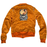 Costume National Orange Lightweight Womens Windbreaker Grande Ballroom Jacket (XS)