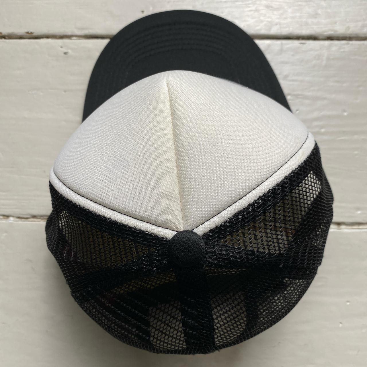 Corteiz Black and White Trucker Cap