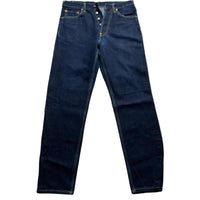 Evisu Navy Red Daicock Swoosh Baggy Jeans (34W)