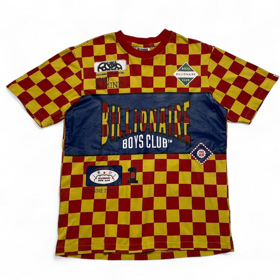 Billionaire Boys Club Red and White Checked T Shirt (M)