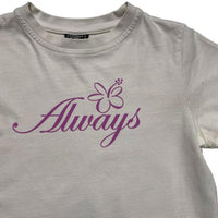 Always Do What You Should Do White and Pink Womens Baby Tee (M)