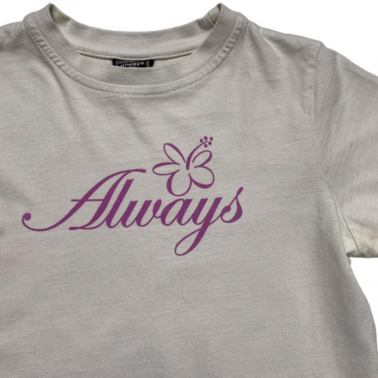 Always Do What You Should Do White and Pink Womens Baby Tee (M)