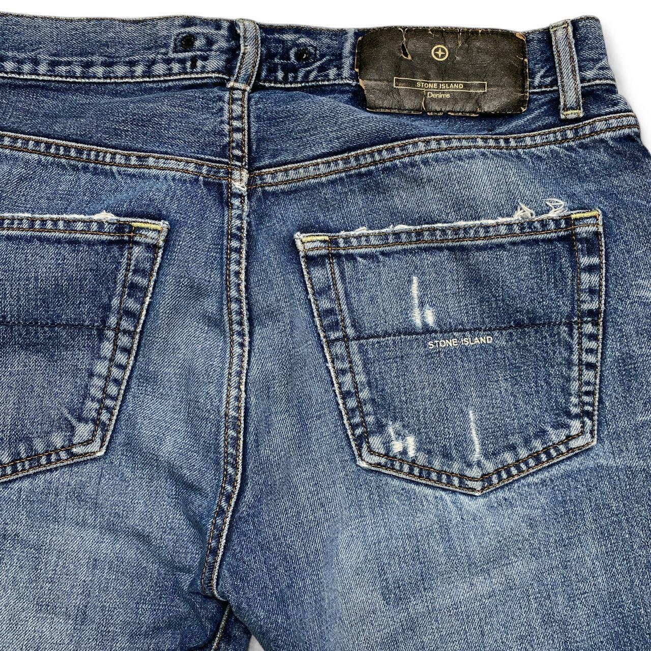 Stone Island Denims Cut Down Jort Jean Shorts