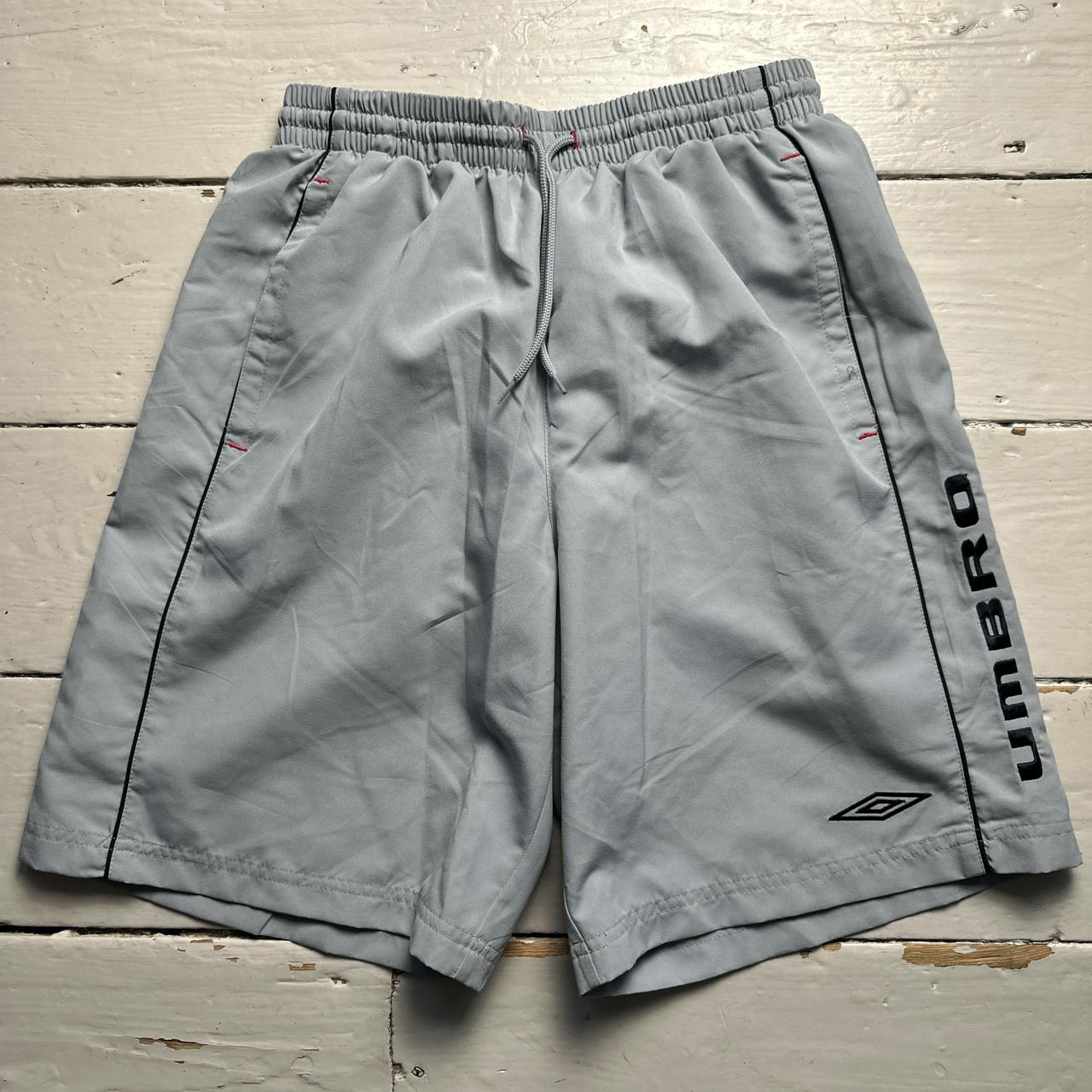 Umbro Grey and Black Shell Trackpant Shorts