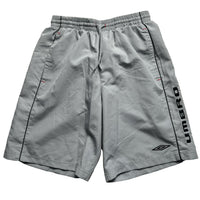 Umbro Grey and Black Shell Trackpant Shorts (M)