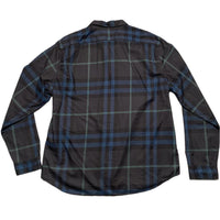Burberry Brit Nova Check Blue Black and Green Long Sleeve Shirt (2XL)