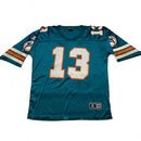 Starter Miami Dolphins Marino 13 Vintage Turquoise Orange And White NFL Jersey (L)