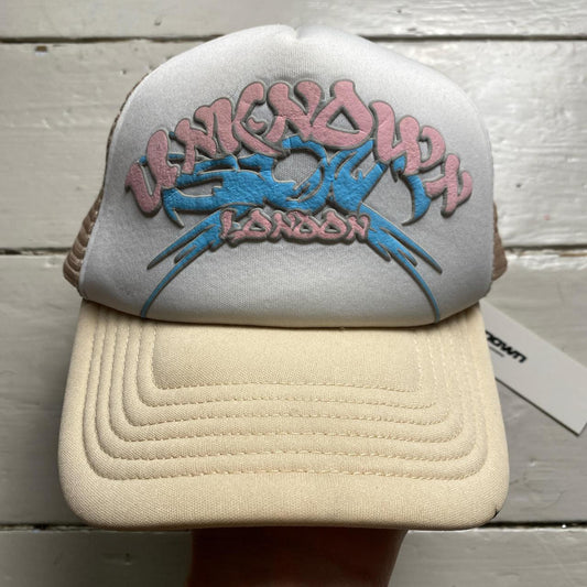 Unknown London Puff Print Trucker Snapback Cap